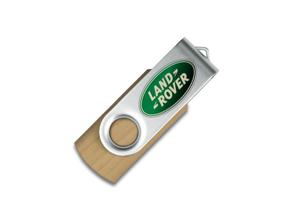 旋轉型原木USB手指，可印公司 Logo 圖案或刻字