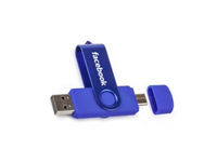 旋轉型Standard USB with Type-C，免費印 Logo，訂製500個16GB，每個只需