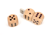 木骰子USB手指，可印公司 Logo 圖案或刻字