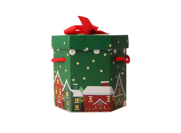 聖誕盒-六角糖果彩盒