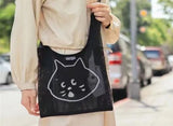 日系驚訝貓單肩背心包，可印公司 Logo 或圖案