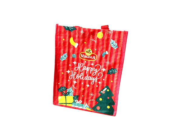 聖誕編織環保購物袋，可印公司 Logo 或圖案