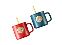 創意銅章陶瓷杯，可印公司 Logo 或圖案